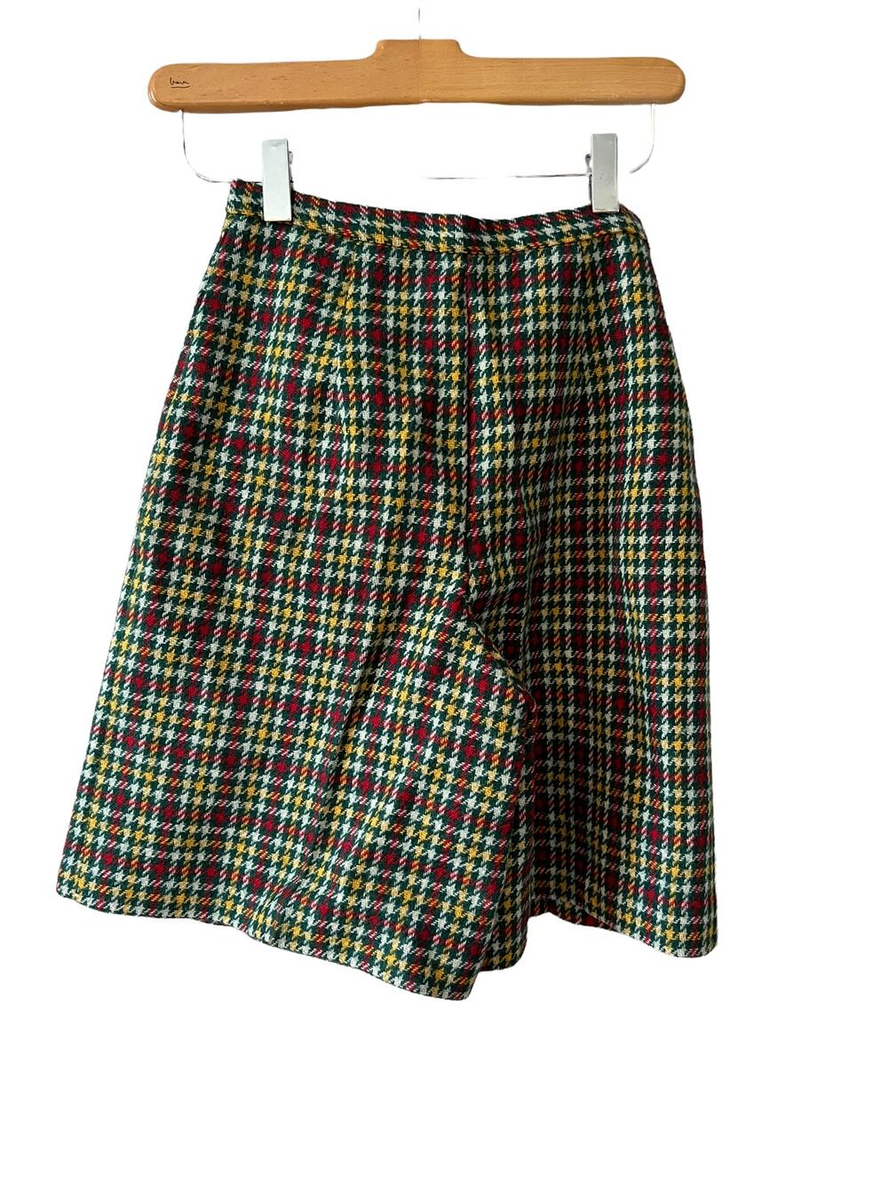 Vintage Child’s wool plaid high waisted costume shorts